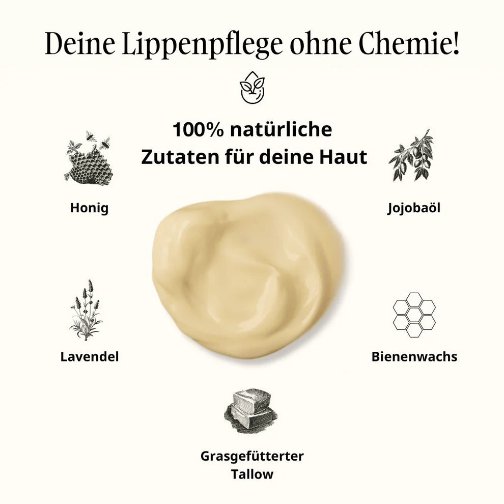 Premium-Honig-LipBalm | 100% natürlich | 100% plastikfrei
