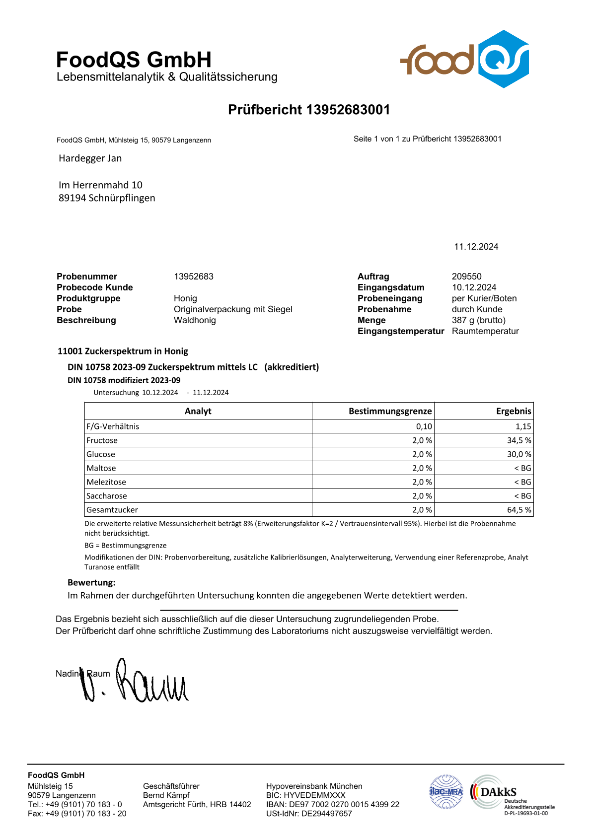 Premium Waldhonig | Rohhonig | Laborgeprüft