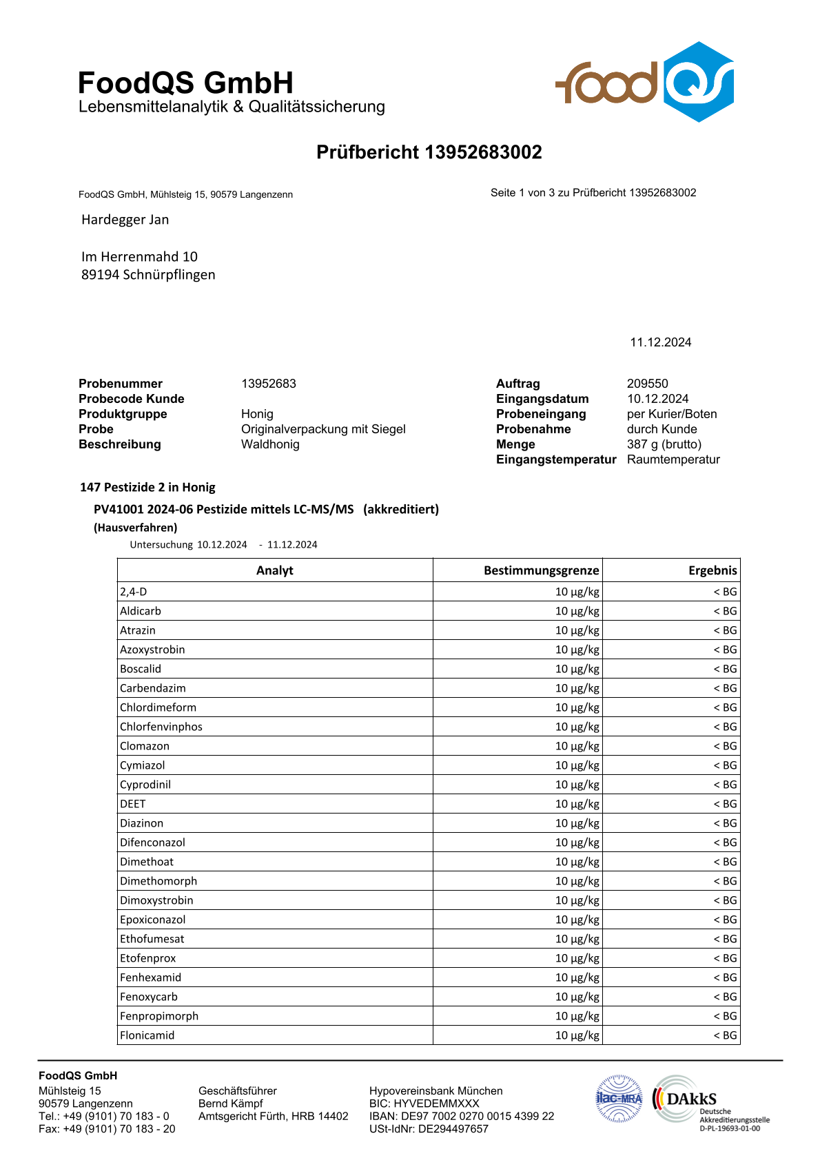 Premium Waldhonig | Rohhonig | Laborgeprüft