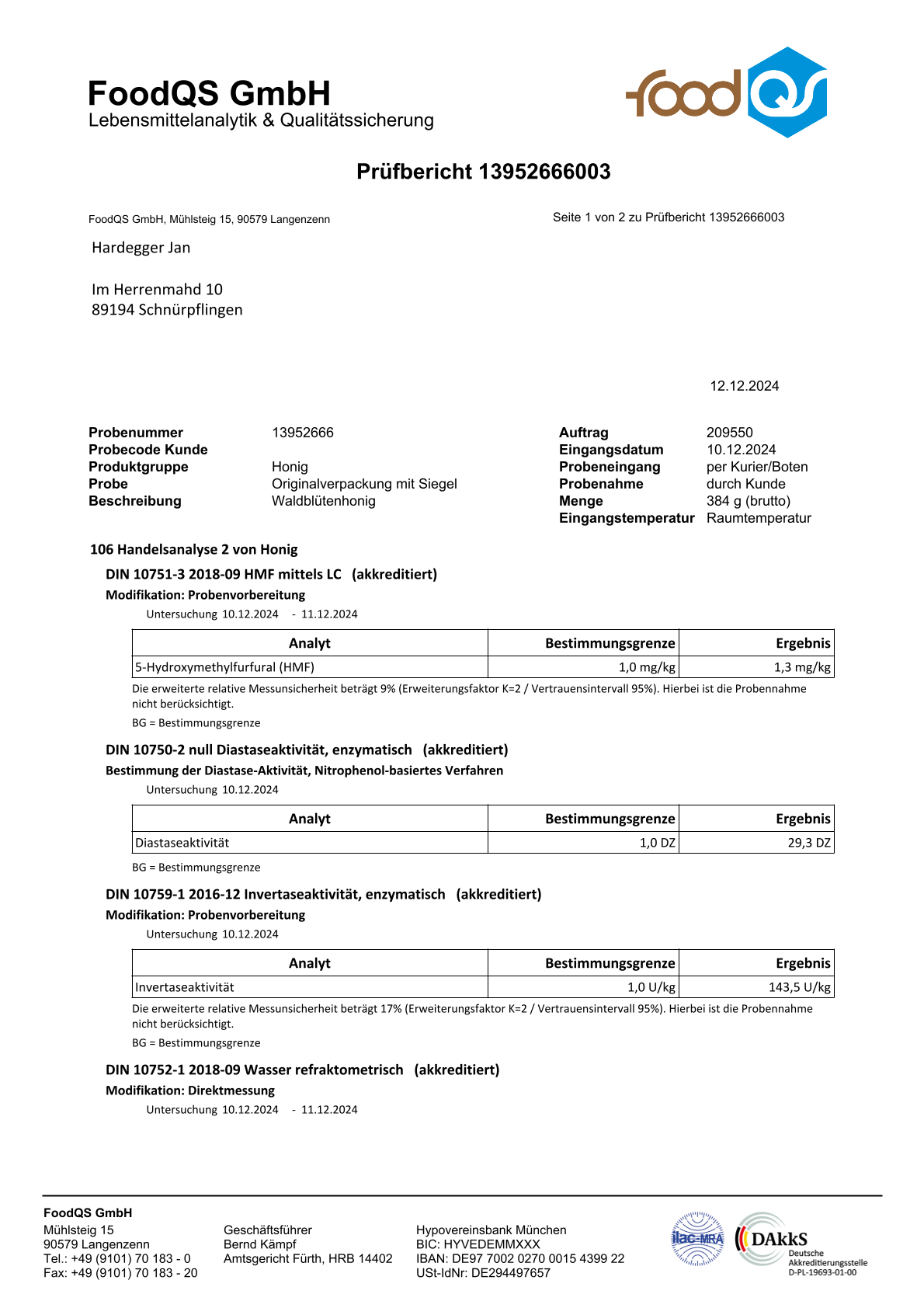Waldblütenhonig