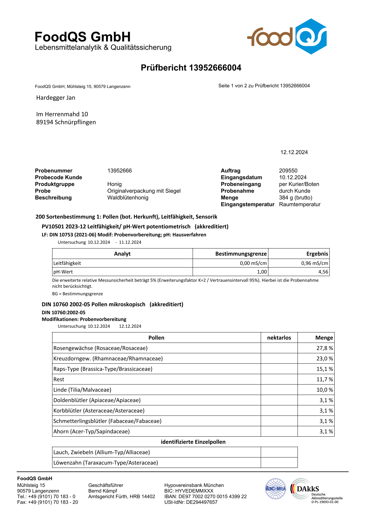 Waldblütenhonig